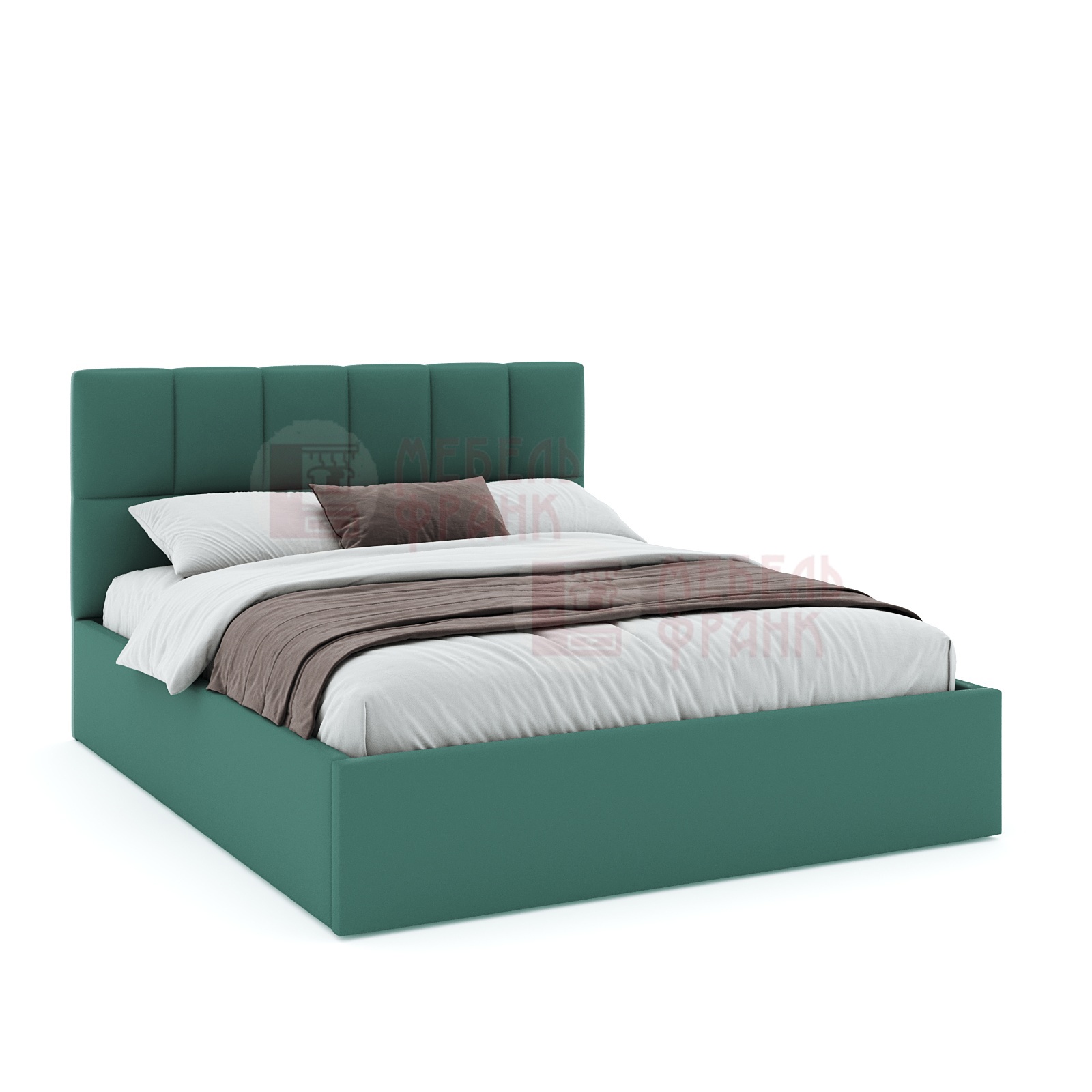 Кровать зеленая Лео Квадрат