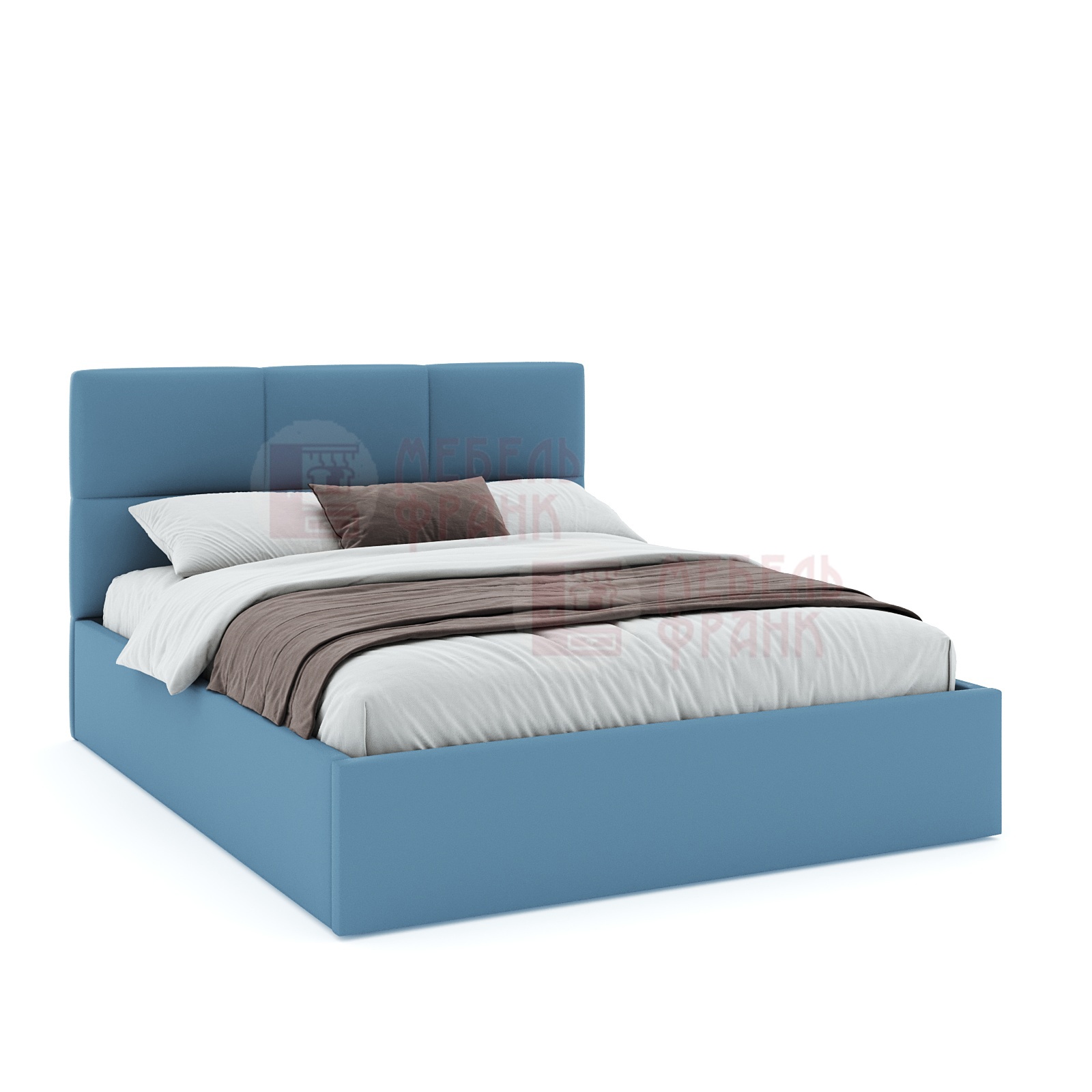 Кровать Лео Прямоугольник синий