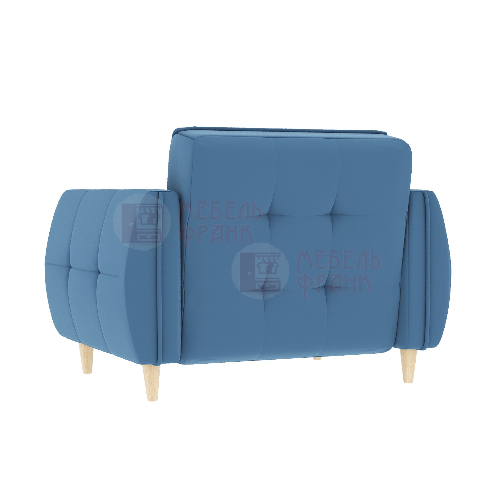 Кресло Банита голубое сзади