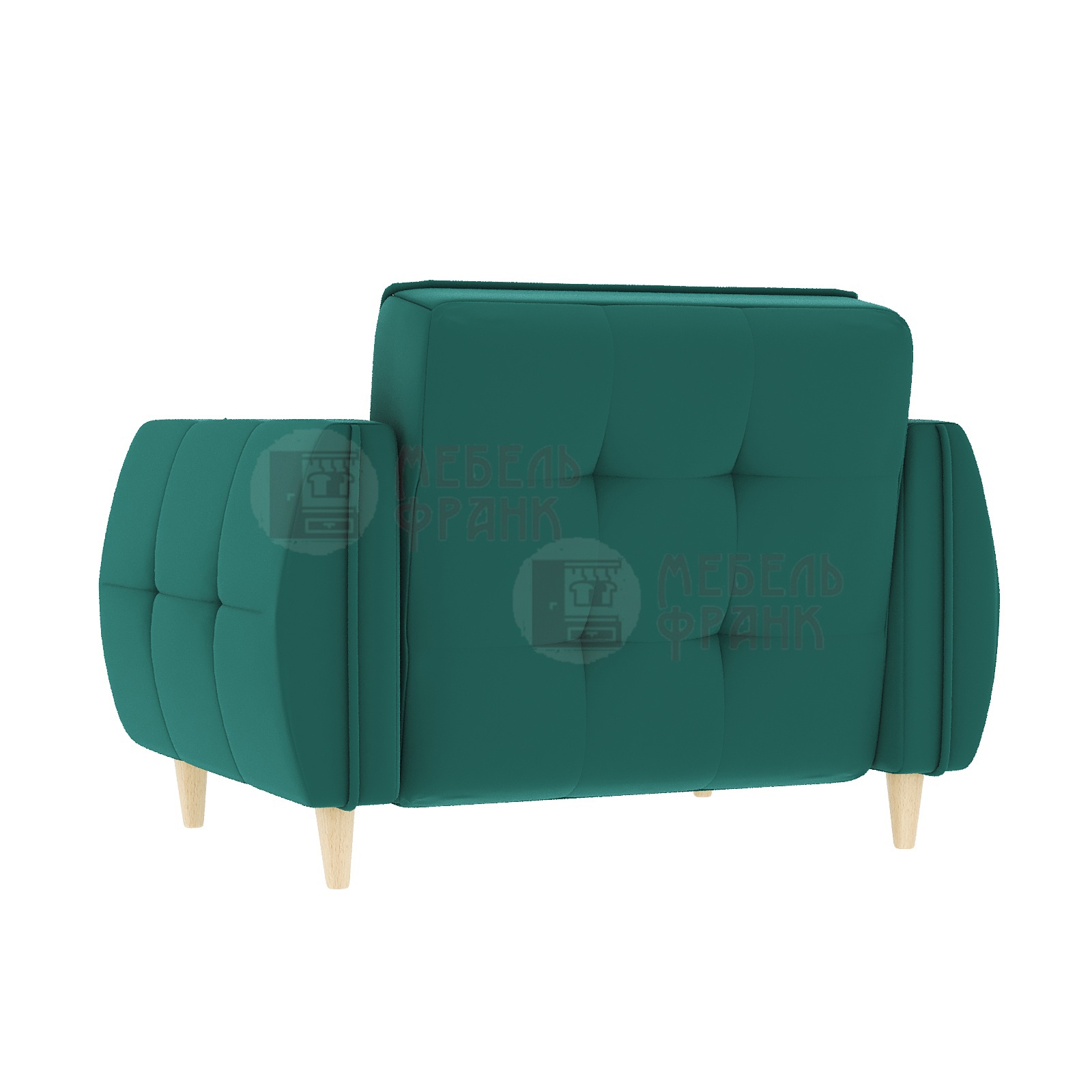 Кресло Банита зеленое сзади