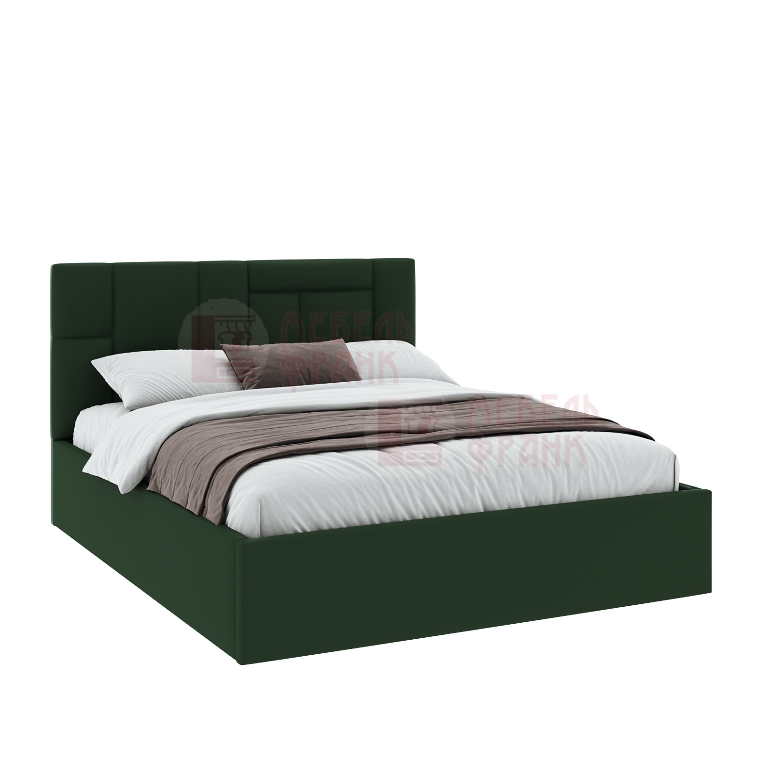Кровать Лео Квадрат темно-зеленая